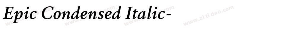 Epic Condensed Italic字体转换